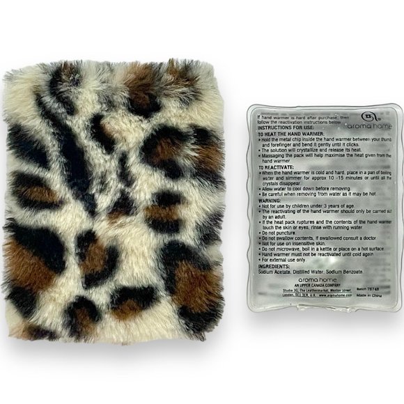 🆕 Set of 2: FAUX FUR HAND WARMER w/ REUSABLE HEAT GEL PACK for MITTENS POCKETS - Picture 2 of 10